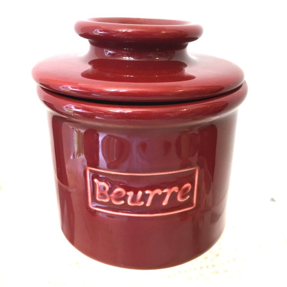 * French Ceramic Butter Bell Original Butter Dish Jar by L. Tremain